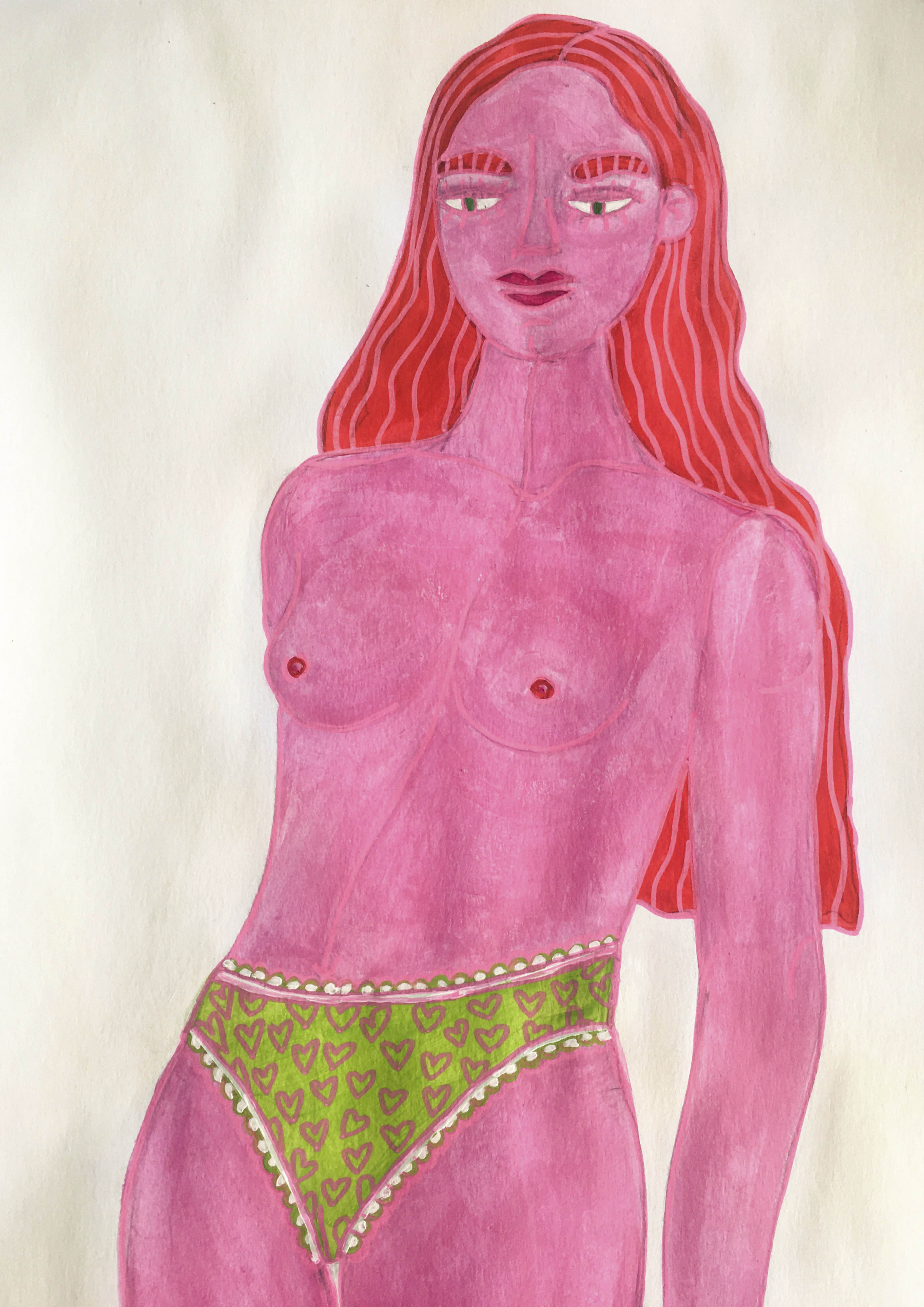 Donna nuda annoiata: illustrazione di Giada Maestra